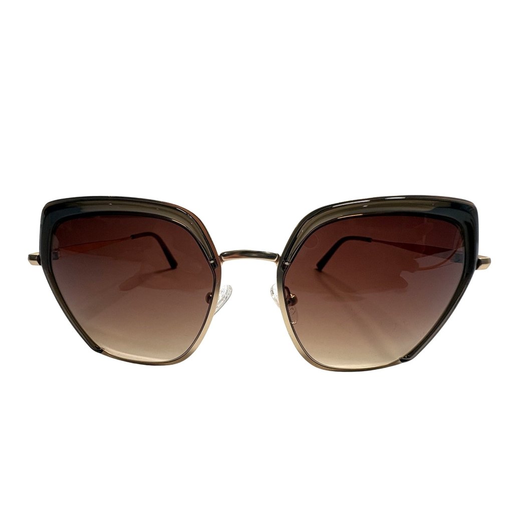 Gince Goods Linda Metal Frame Sunglasses In Gold